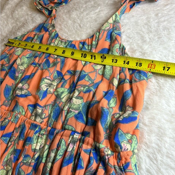 Free People Orange Dear You Backless Straps Mini Dress w/ Pockets Size S - Picture 9 of 12